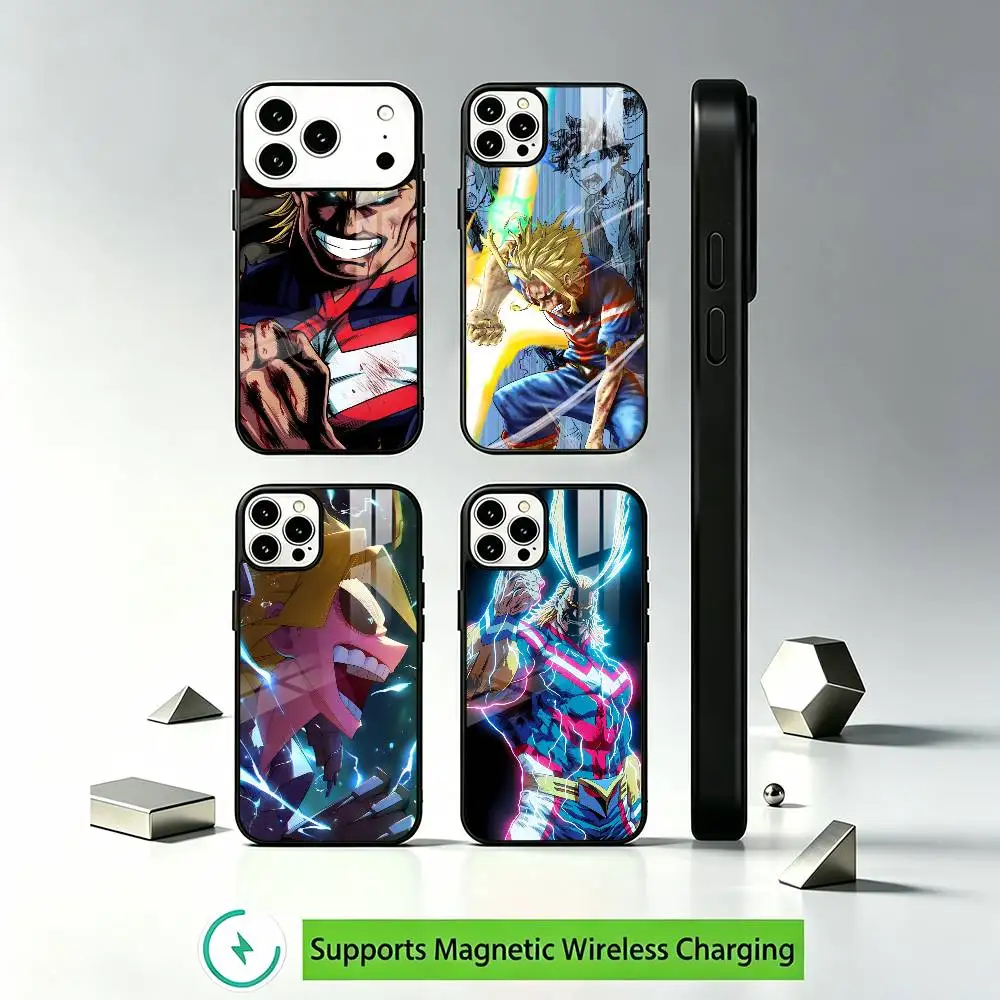My Hero A-Academia Yagi All Might Phone Case For iPhone17,16,15,14,13,12 Plus,Pro Compatible with magnetic wireless charging