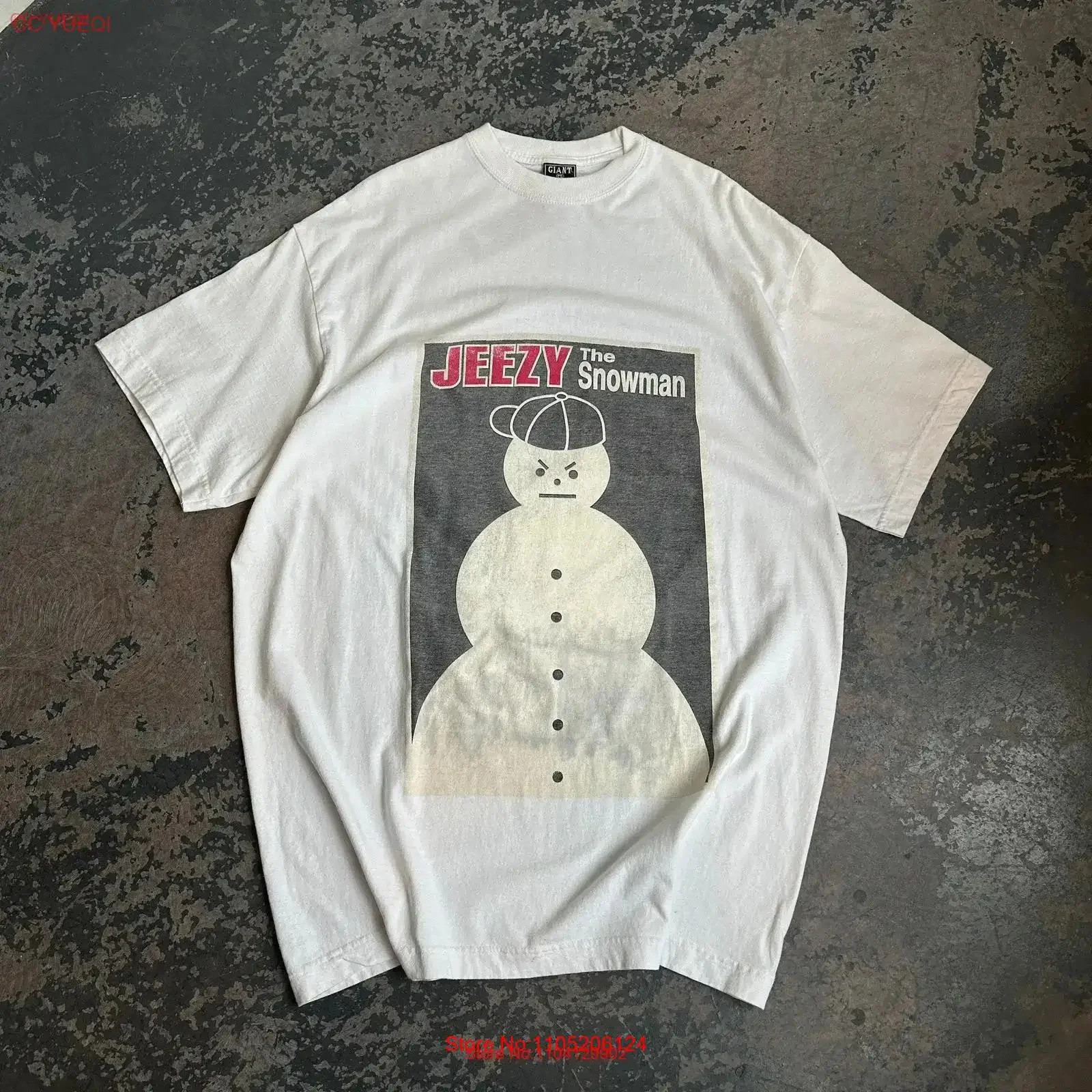 

Jeezy the Snowman T Shirt vintage Washed Stretched graphic Casual Versatile Comfortable homme Top For Everyday Wear streetwear