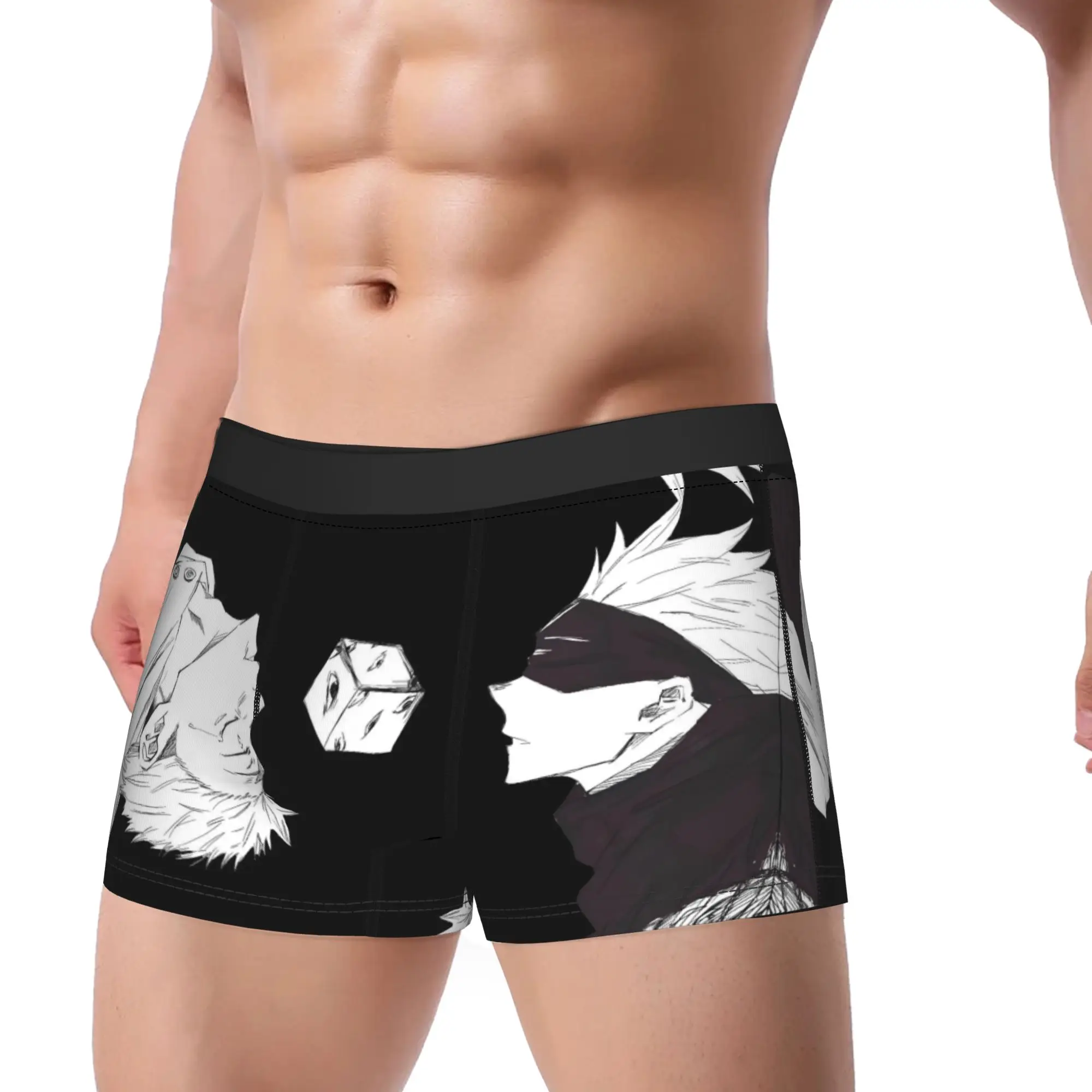 Satoru Gojo Dark Silhouette Manga Underwear Jujutsus Kaisens Trunk Trenky Men Panties Breathable Shorts Briefs Birthday Gift