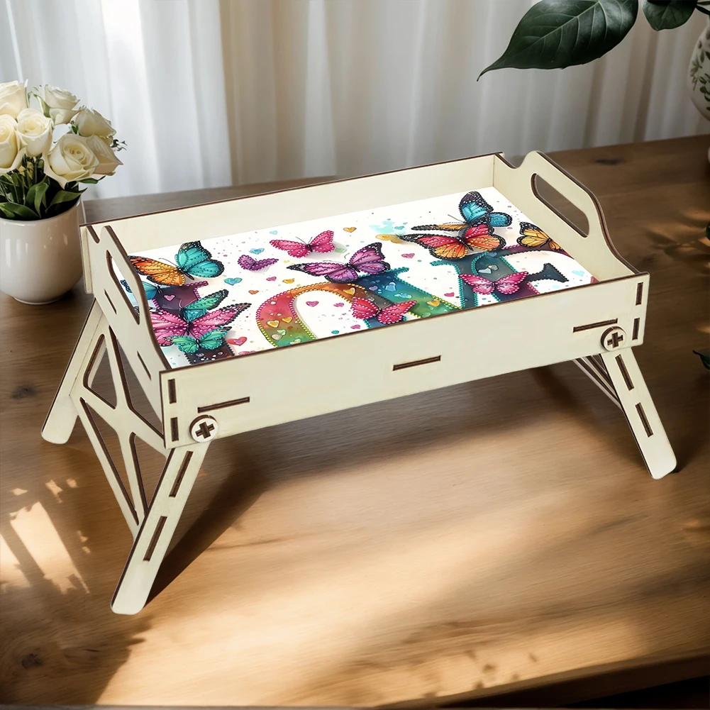 

Деревянная обеденная тарелка с алмазной росписью «сделай сам», DIY алмазная живопись, поднос для еды, комплект алмазной художественной посуды, поднос для менеджера, домашний декор, подарок