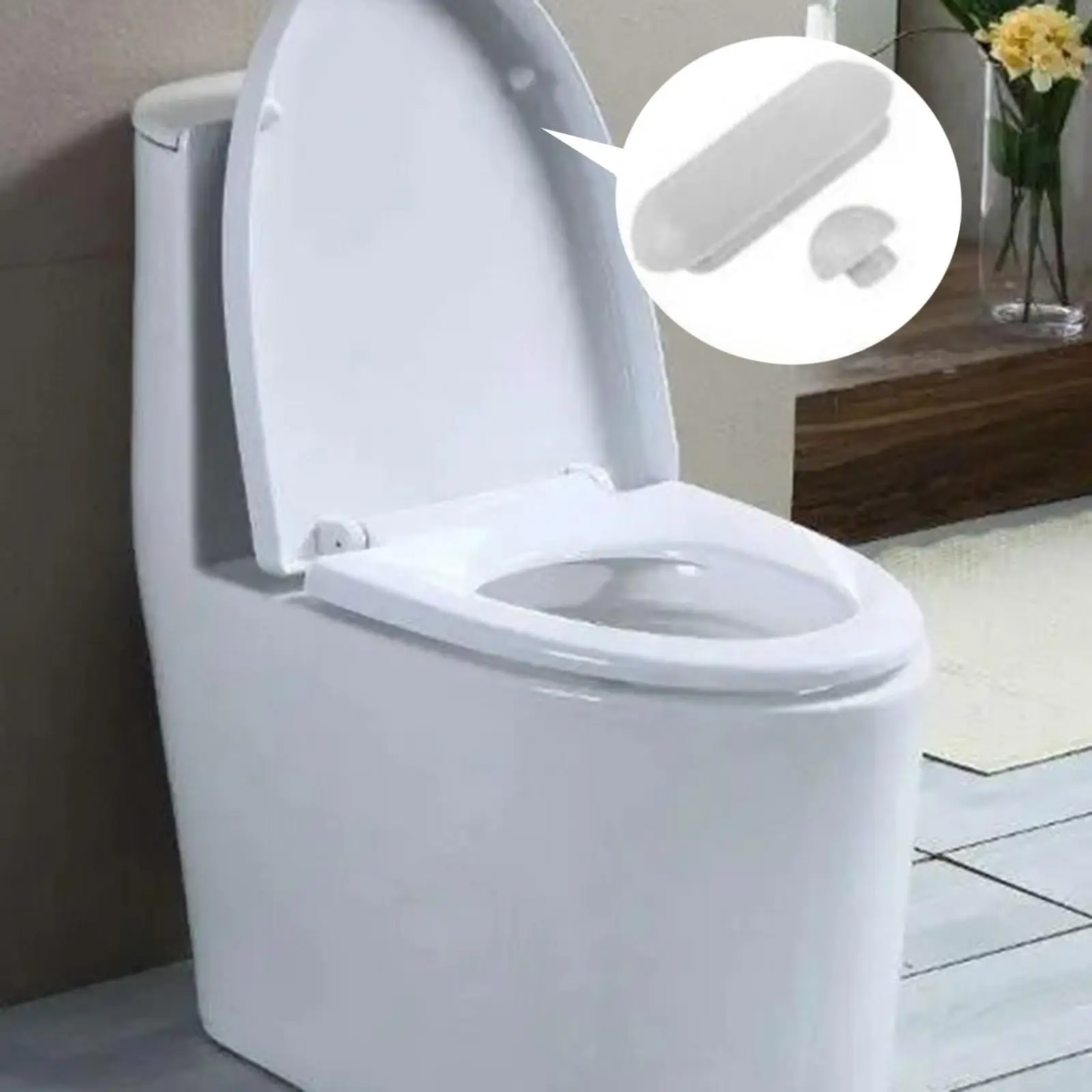 Bidet Toilet Lid Bumpers Attachment Pads Snap in Toilet Accessories Replacement