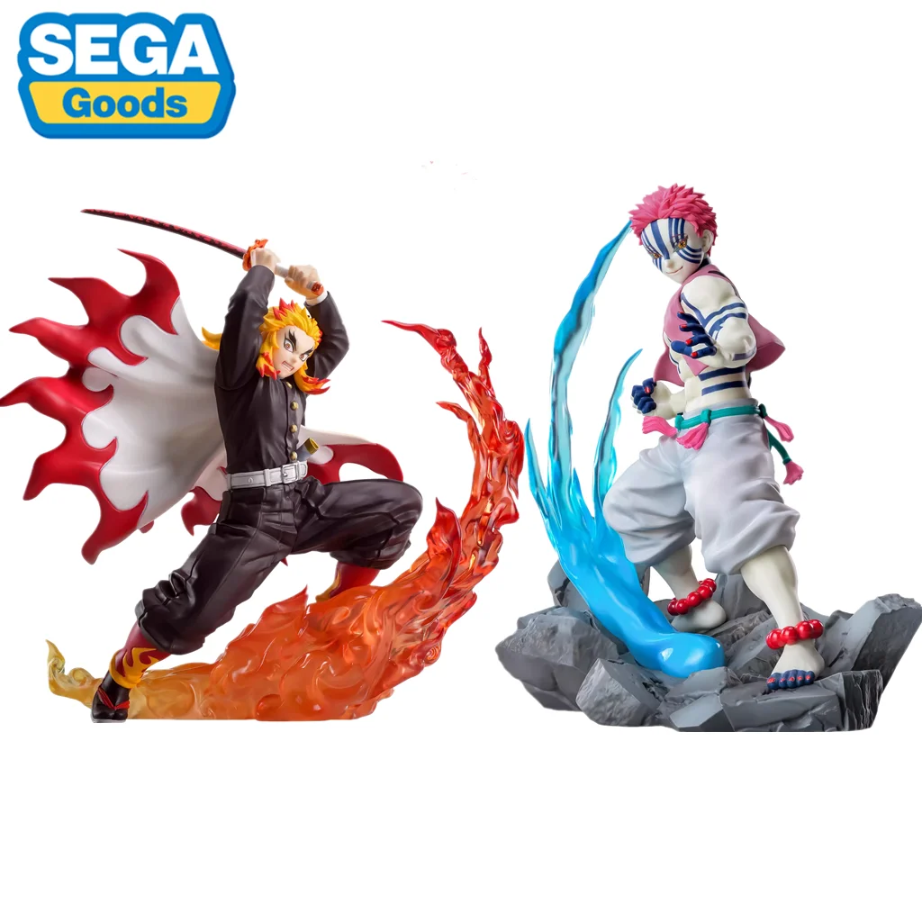 Original SEGA Xross Link Rengoku Kyoujurou Hakuji Akaza Anime Figure Toy Demon Slayer Kimetsu no Yaiba Action Figurine Doll Gift