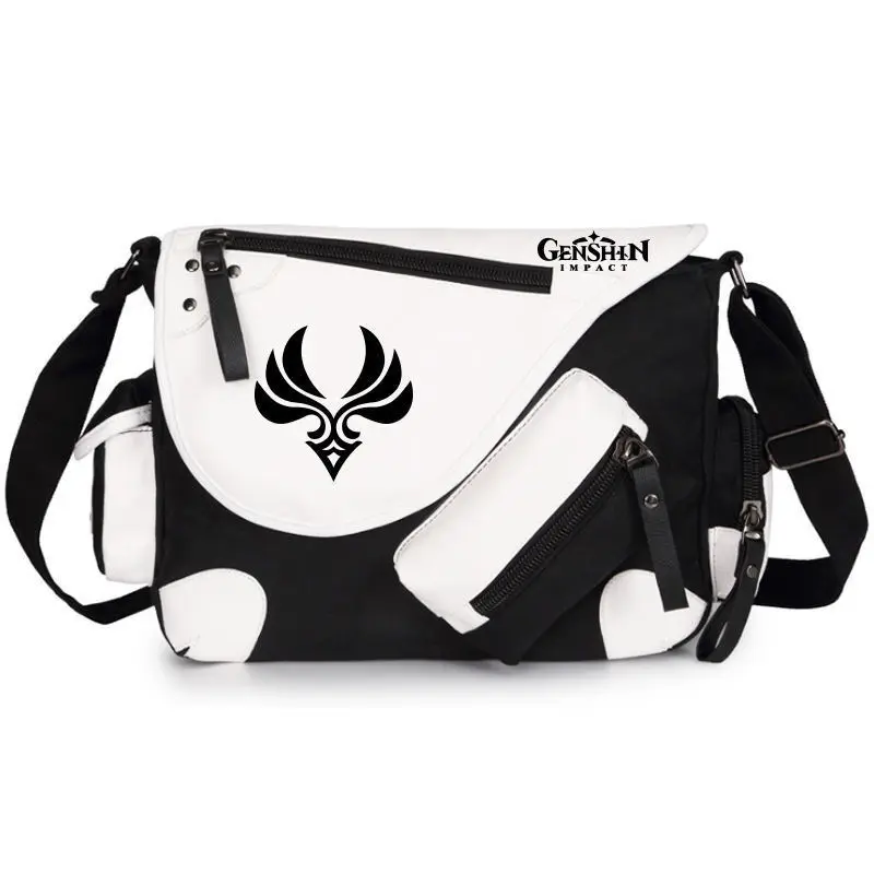 Game Peripheral Backpack Genshin Wind Element Anime Style Unisex Multifunctional School Travel Crossbody Shoulder Bag ANI