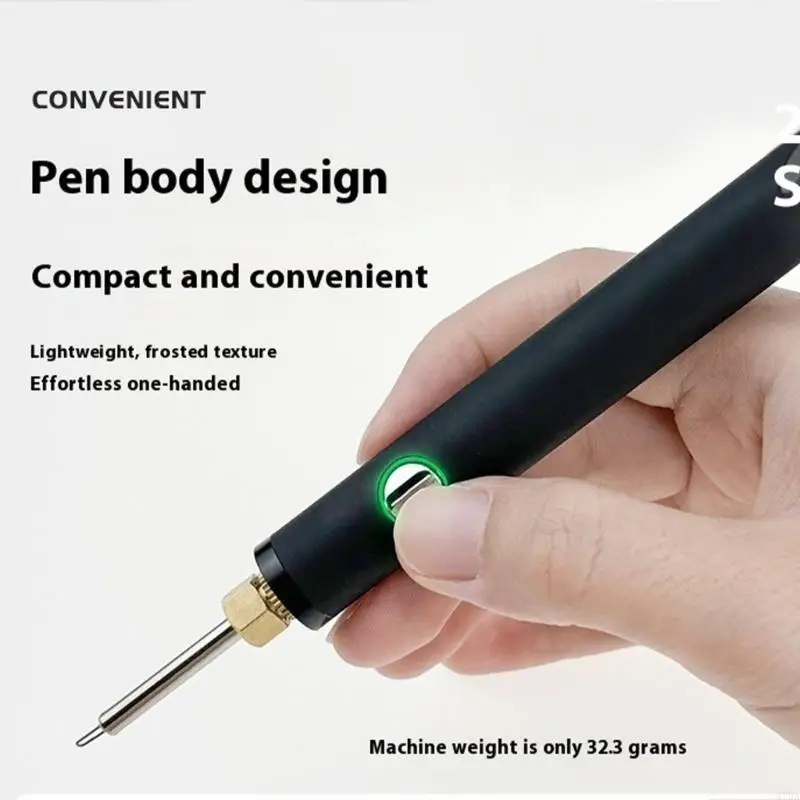 M7DA Rechargeable USB Powered Welding Soldering Iron Featuring 3 Temperature Setting For Home Repair Model Making Enthusiasts