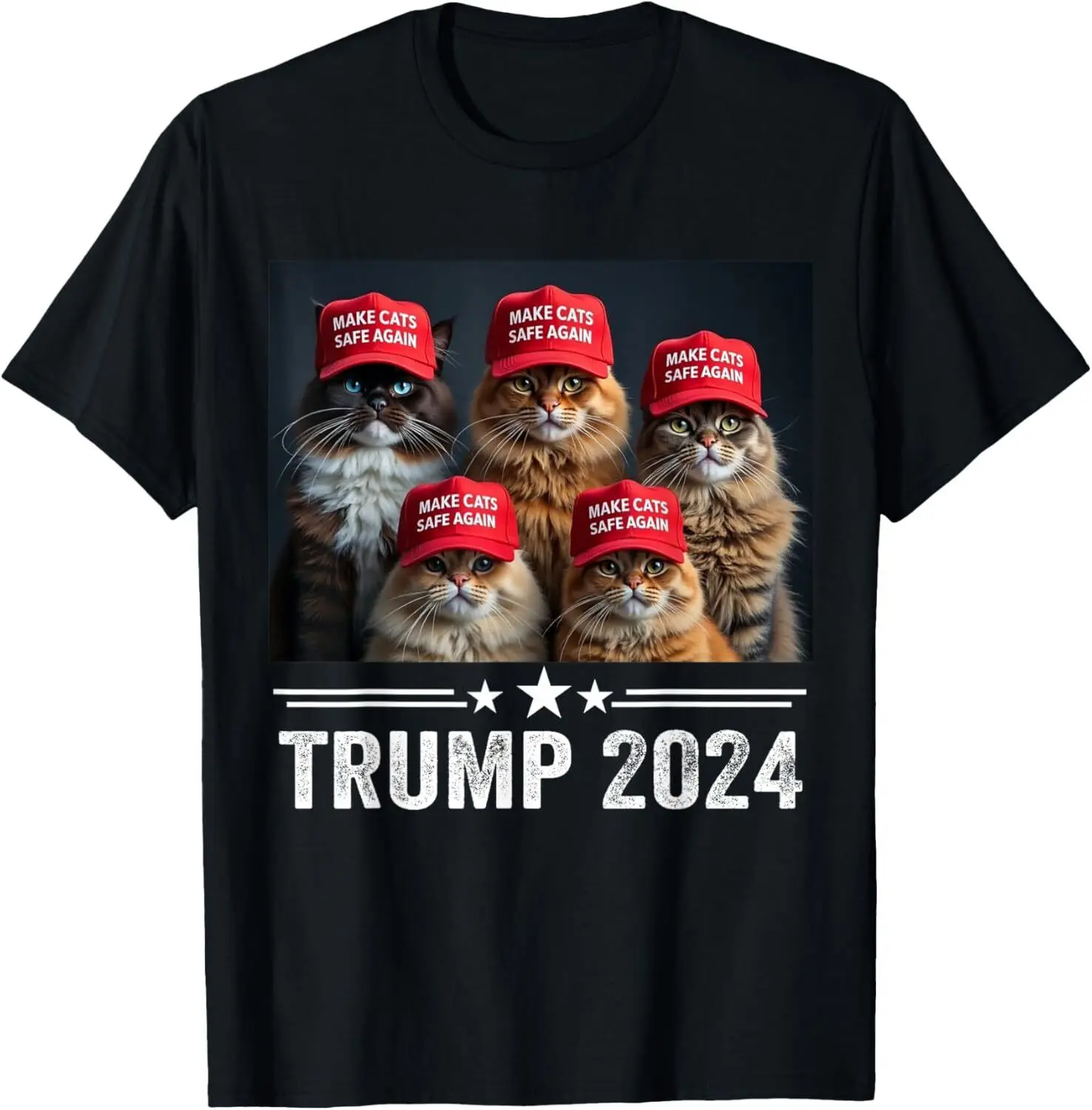 Donald Trump Make Cats Safe Again Red Hat 2024 Debate T-Shirt Hoodie