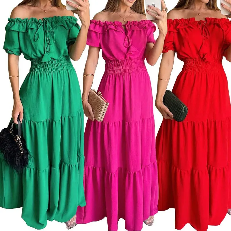 Women's Maxi Dress Elegant Summer Green Lace Up Long Dress Sexy  Party Evening  Dresses For Women Party Vestido Maxi 이브닝 드레스