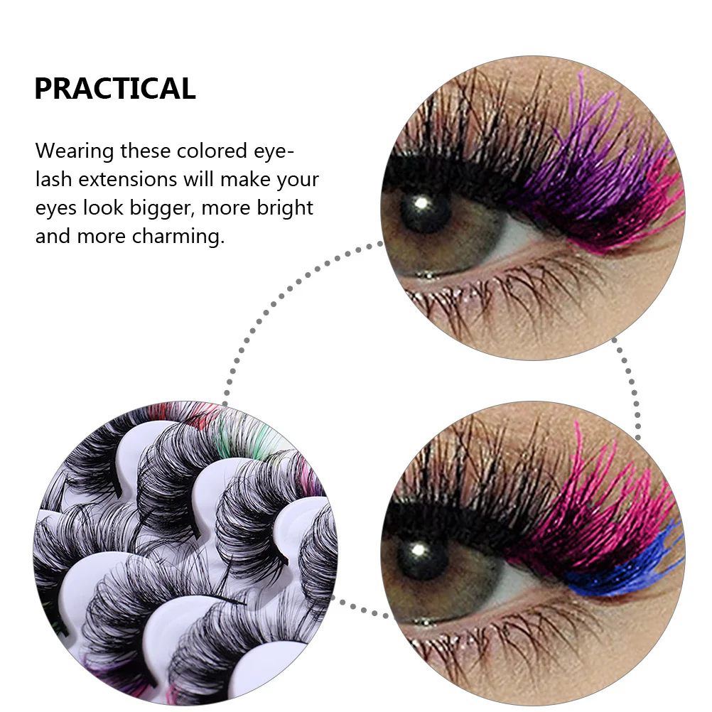 

7 Pairs False Eyelashes Cosplay Lashes Curly Lashes For Halloween Festival Cosplay Party Women Fashion Eye Makeup