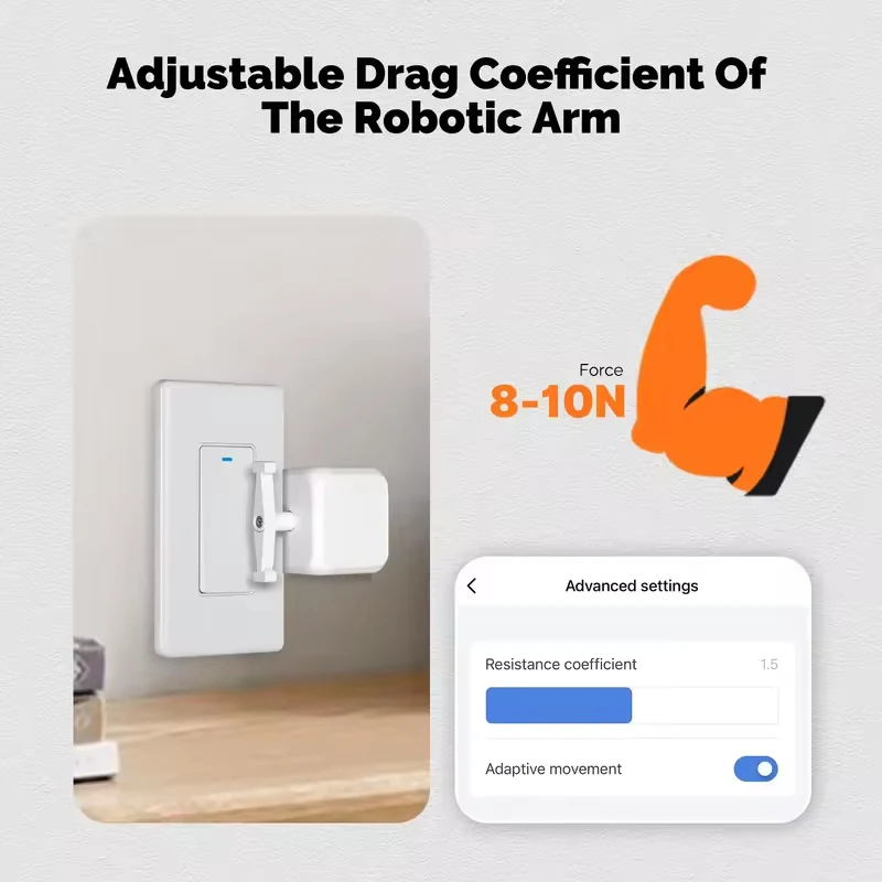 MOES Tuya Smart Bluetooth Finger Robot, Button Switch Key Приложение Smart Life с голосовым управлением через Alexa, Google Assistant