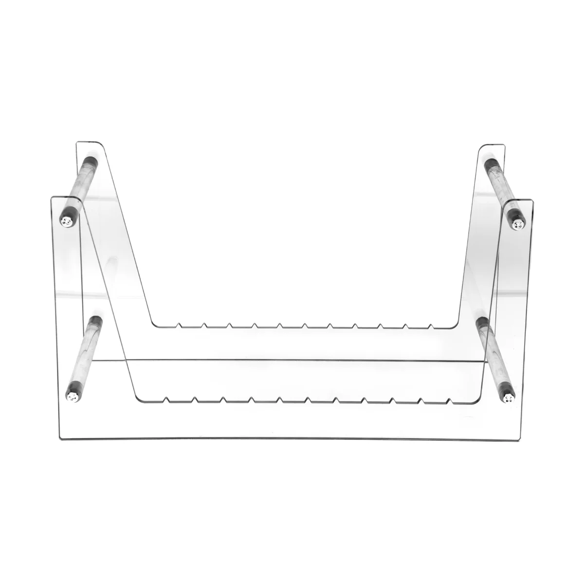 Qualitative Clear Vinyl Record Stand Holder for Desktop Album Storage, Record Shelf Display for Desktop Pictures, Books