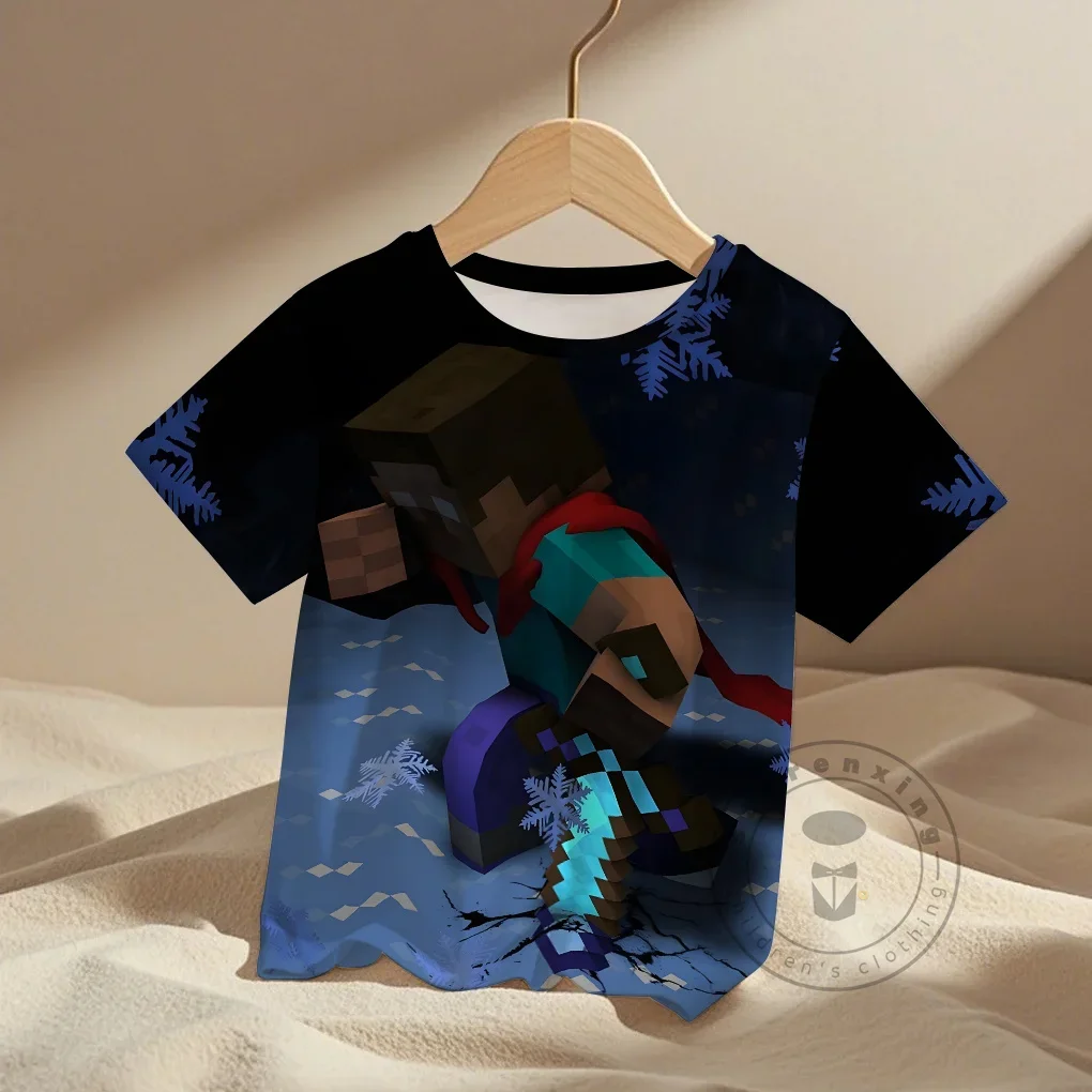

Summer For Boys Girls SpongeBob Cartoon Q Edition Fashion 3D T-shirts Cute Soft Hip-Hop Styles For Kids With Breathable Fabric