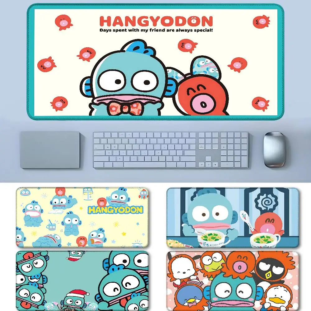 Cute H-Hangyodon Mouse Pad Rubber Thicken Overlock Gaming Table Mat Office Computer Keyboard Pad PC Mousepad