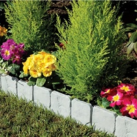 DIY garden landscape edge border, plastic imitation stone fence, can be spliced with gardening small fences.