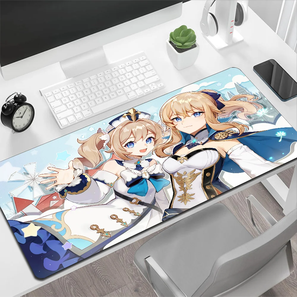 Genshin Impact Jean Large Mouse Pad Gaming Mouse Pad PC Gamer Computer Mouse Mat Big Mousepad XXL Keyboard Desk Mat Mause Pad