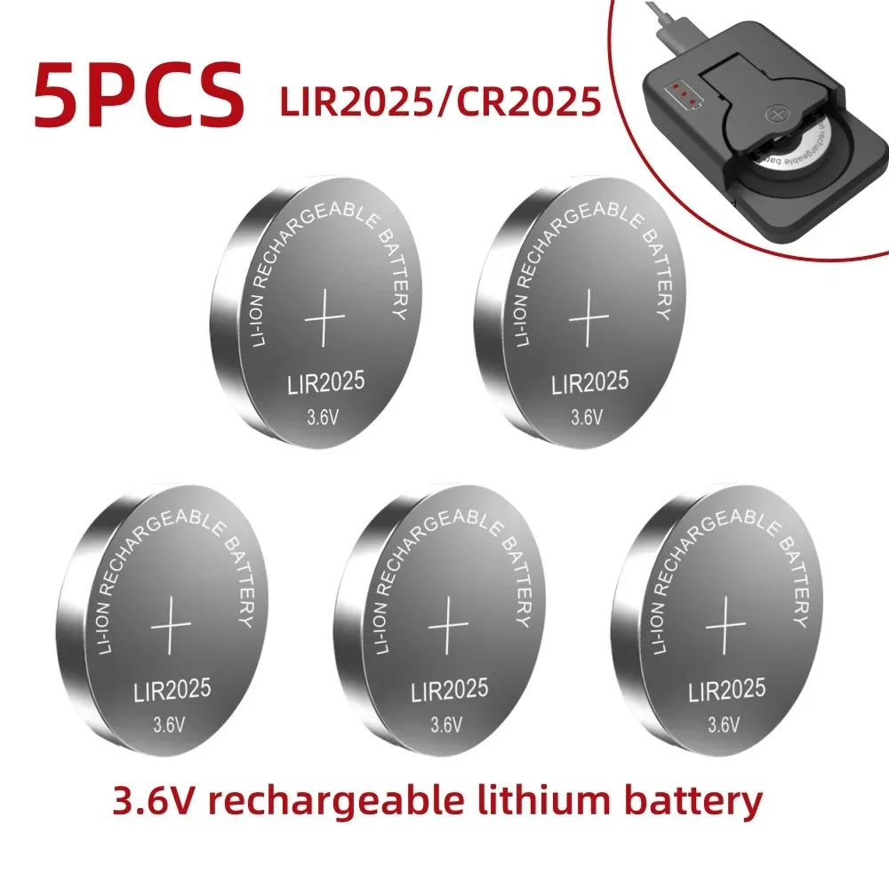 2-50PCS LIR2025 LIR 2025 3.6V Rechargeable Lithium Battery For Toy Car Key Scale Remote Control CR2025 ML2025 Button Coin Cells