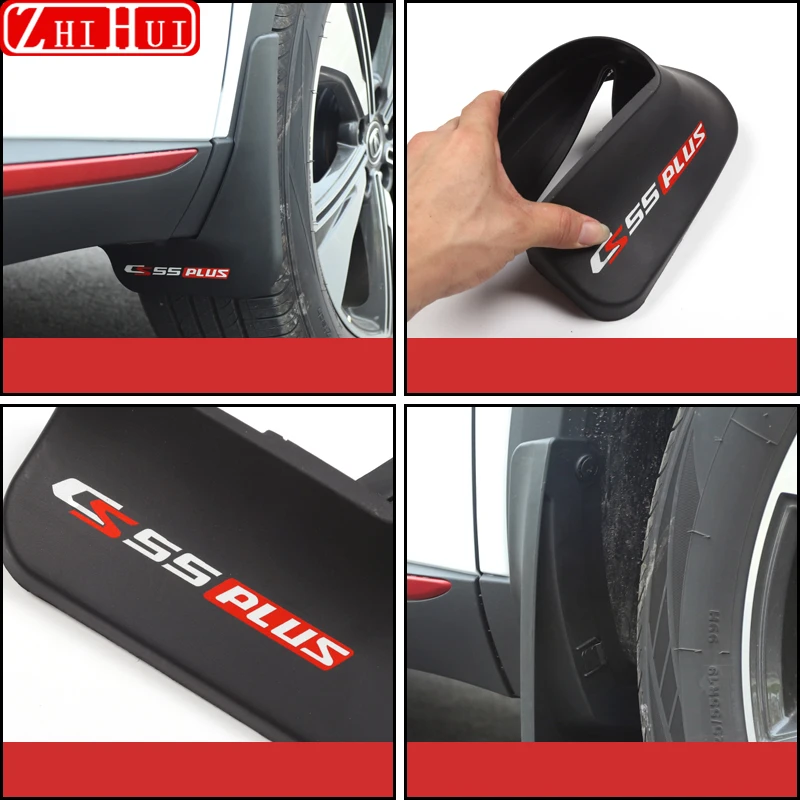 For Changan UNI-S CS55PLUS Restyling 2024 Car Mudguards Plastic Fender Cover Flares Splash Guard Cover Mud Flaps Accessories