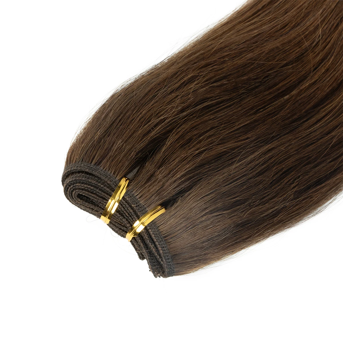 Rambut Manusia Lurus Halus Jahit Brasil dalam Mesin Bundel Rambut Manusia Remy 16 ", 20", 24 "Inci 50G/Bundel