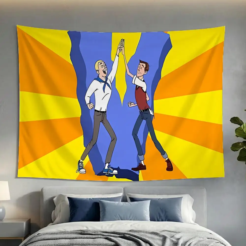 Quirky Casual Movie The V-Venture Bros Tapestry Tapestry Soft Lightweight Wall Art Decor for Living Home Room Bedroom