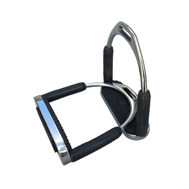 

Stainless steel stirrup harness black hose, tiltable stirrup