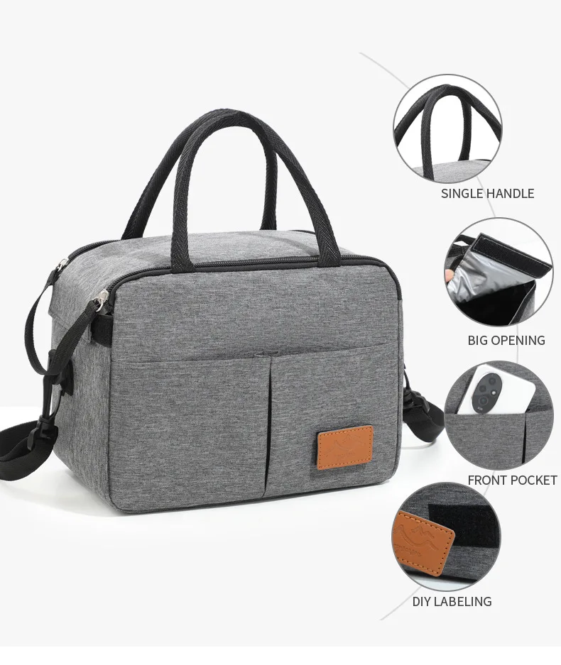 Thermal Shoulder Bags Lunch Bag Waterproof Thicker Cooler Handbag Large Insulated Food Grade School Picnic Refrigerator Box