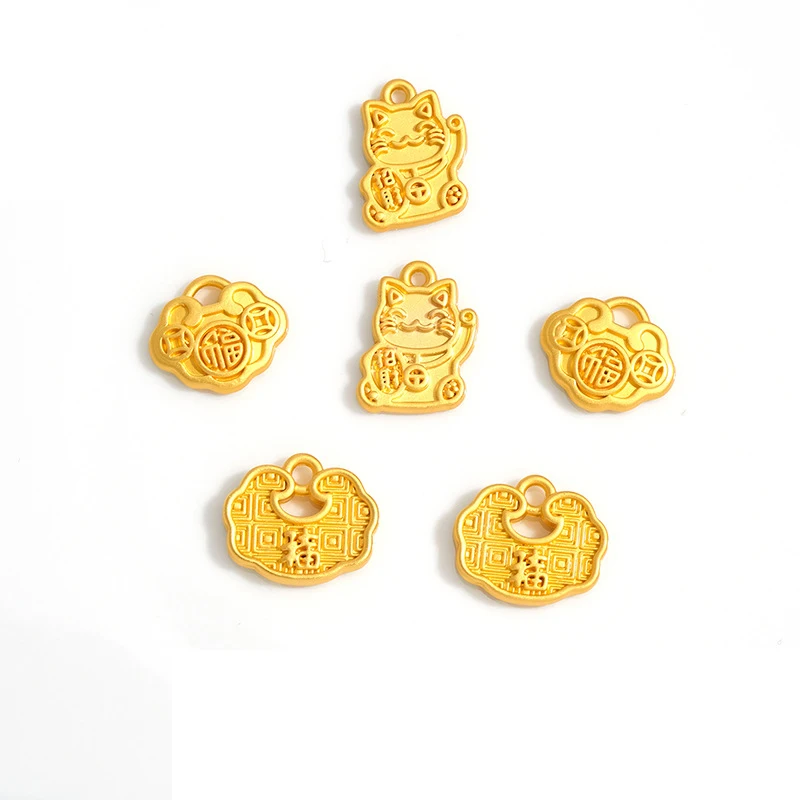 1pc Vintage Chinese Lucky Pendants Good Fortune Wealth Charms For Jewelry Making DIY Necklace Bracelet Hair Accessory Wholesale