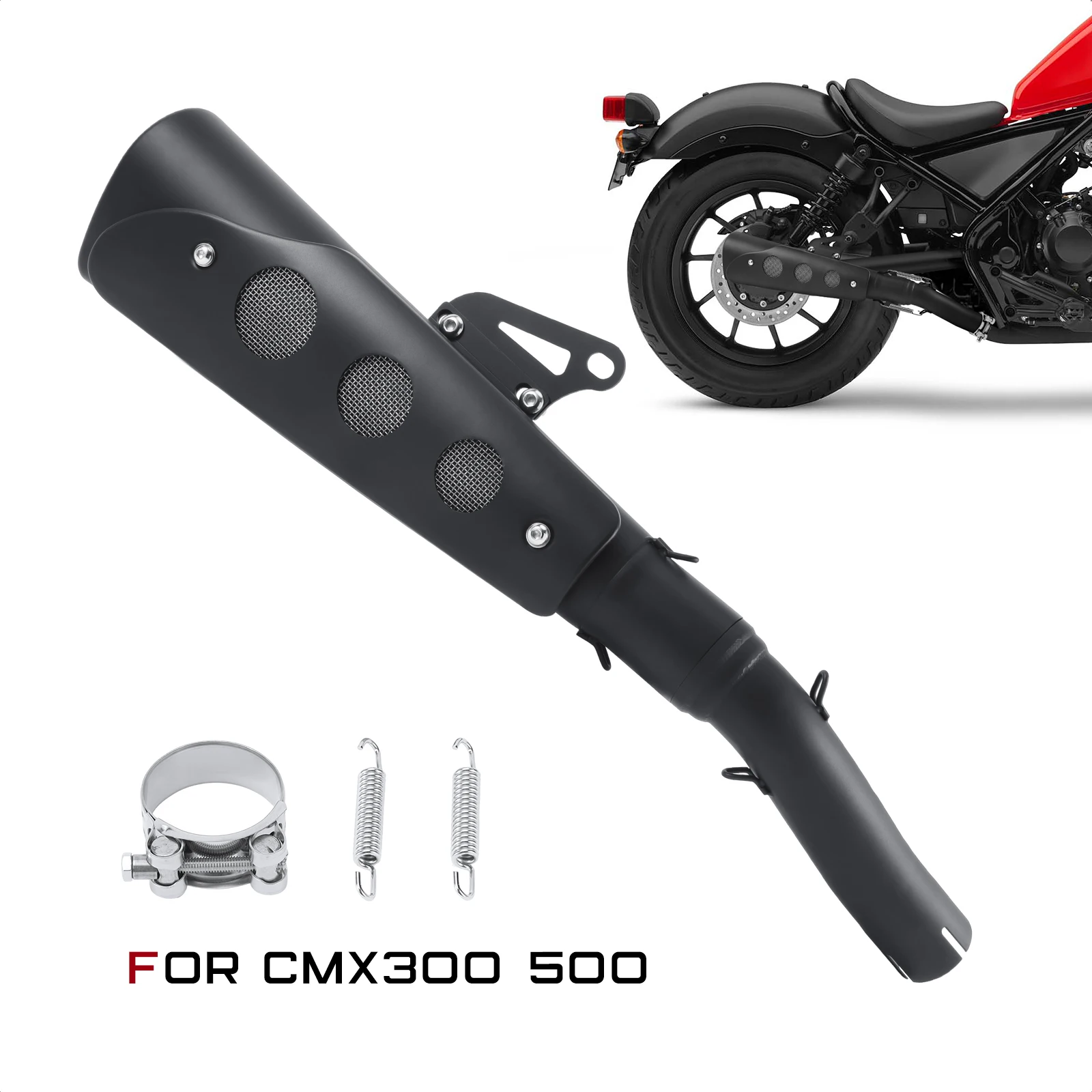 For Honda REBEL CMX 500 300 CMX300 CMX500  2017-2023 Stainless Motorcycle Exhaust Slipon centre Muffler Pipe