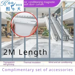 2M Transparent PVC Magnetic Door Curtain - Windproof & Thermal Insulation for Home, Shop, Mall & Commercial Spaces