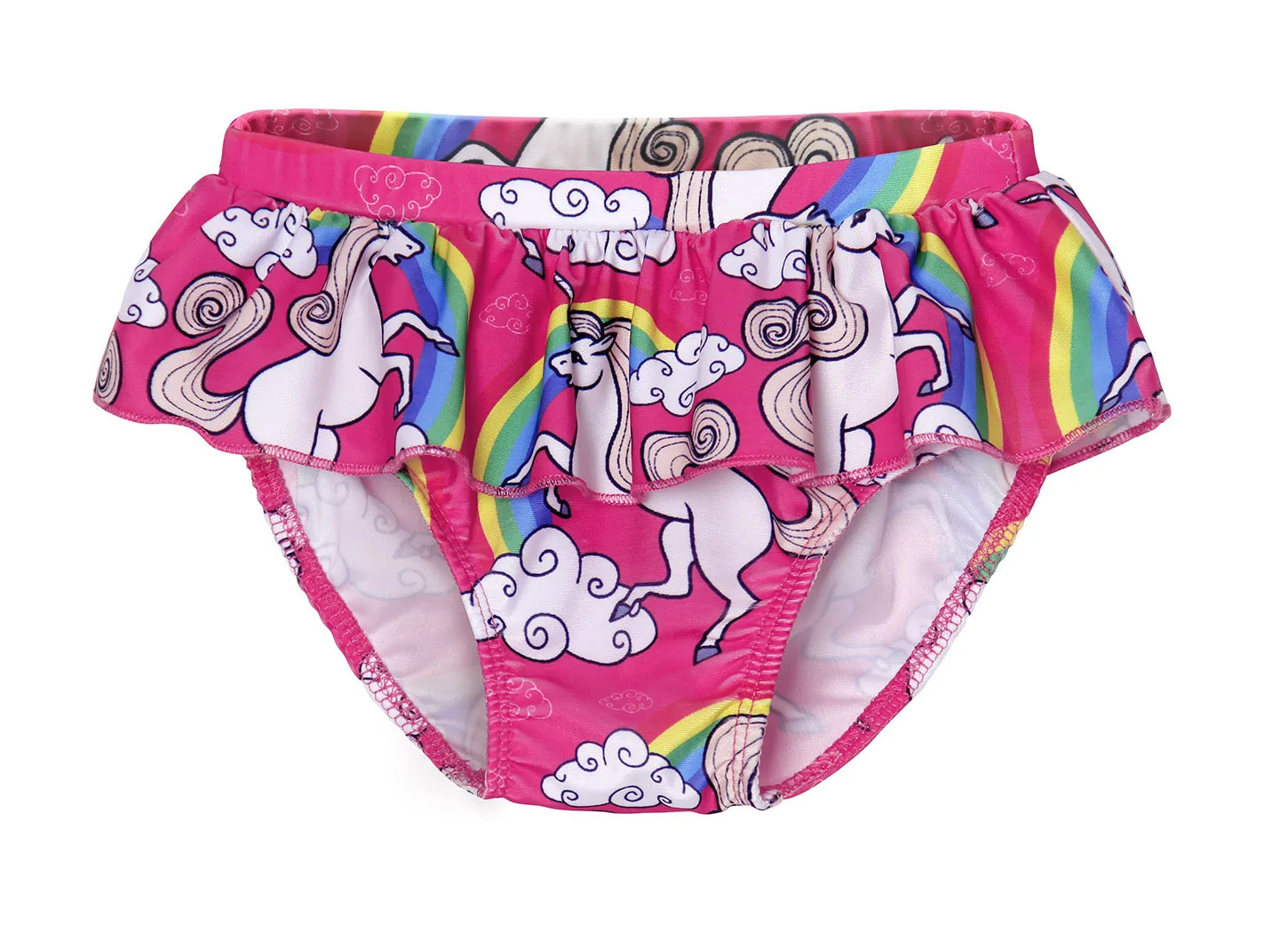 Girls Unicorn Two-Pieces Bikini Set Swimwear Swimsuit Kids Rainbow Tankini Beach Bathing Suit