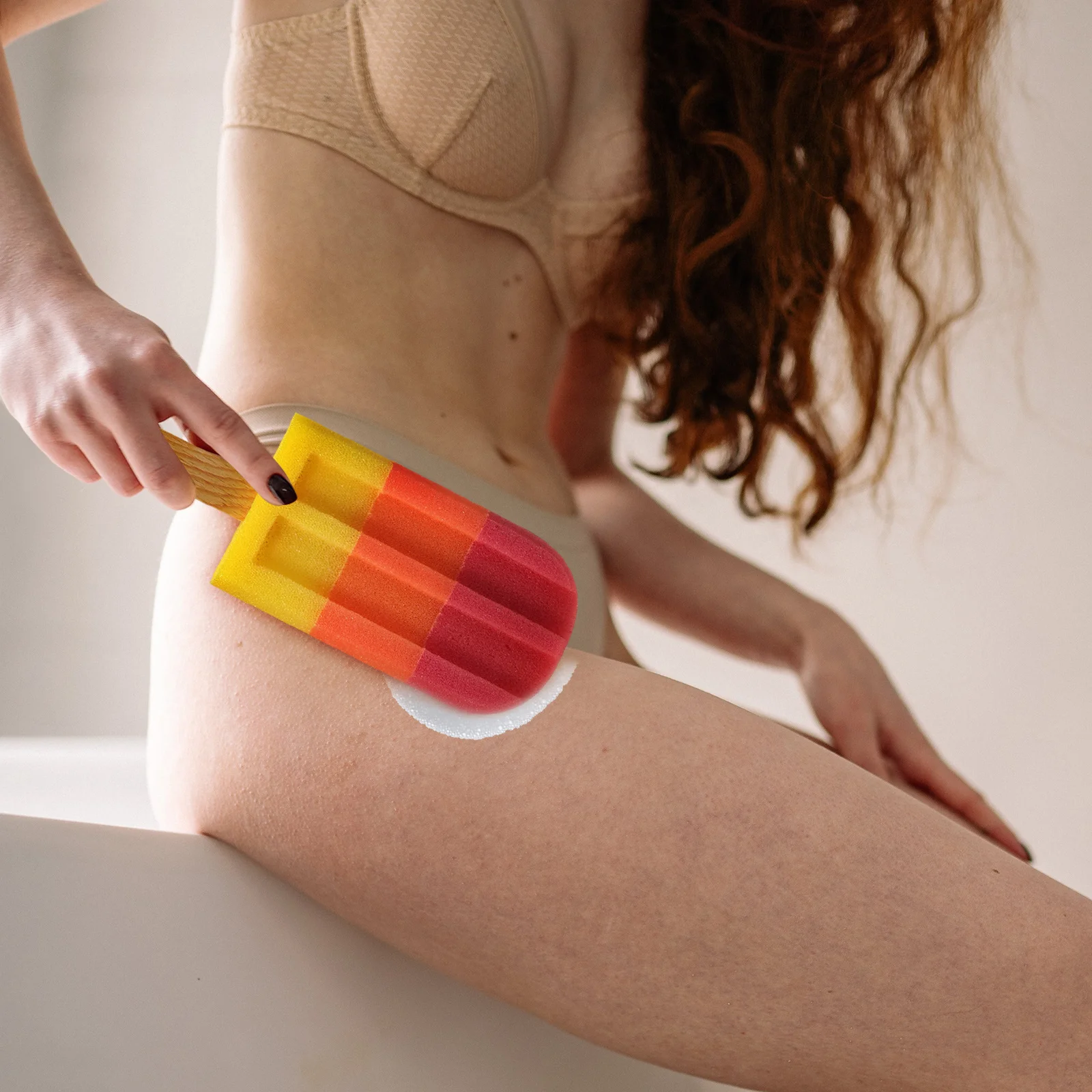 

3Pcs Soft Sponge Bath Brushes Cute Ice Cream Shape Body Sponges Exfoliating Back Scrubber Shower Cleaning Brush