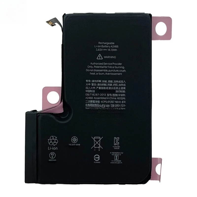 3687mAh Mobile Phone Battery For Apple IPhone 12 Pro Max with Models A2411/2342/2410/2412