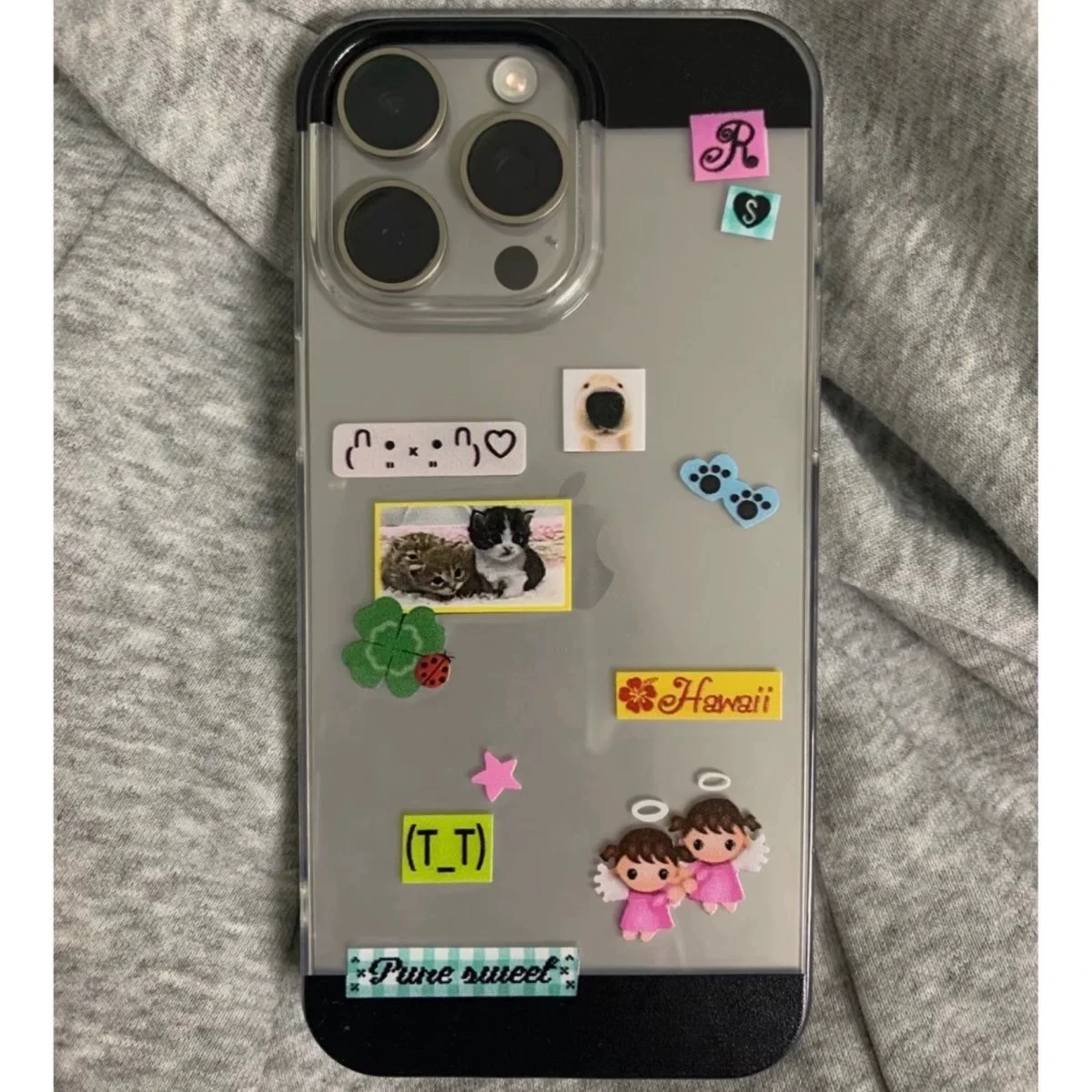 Korean Ins Cute Cat Angel Cartoon Phone Case For iPhone 18 17 16 15 14 13 12 11 Pro XR XS Max 7 8 Plus Mini 17air Soft Cover