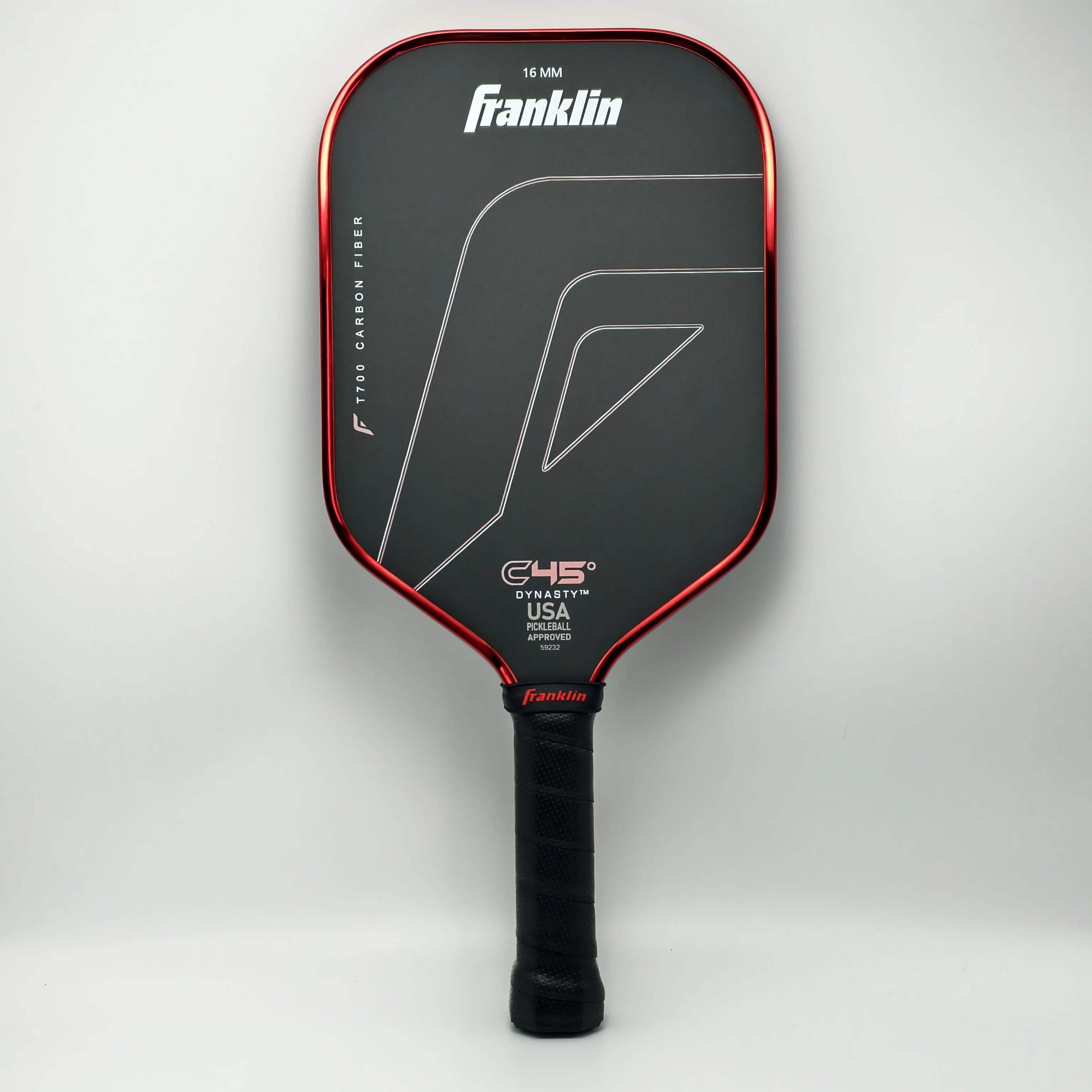 Franklin C45 Dynasty Pickleball Paddle 16mm T700 Raw Carbon Fiber UPA pro Certified Spin Control Racket for Pickleball