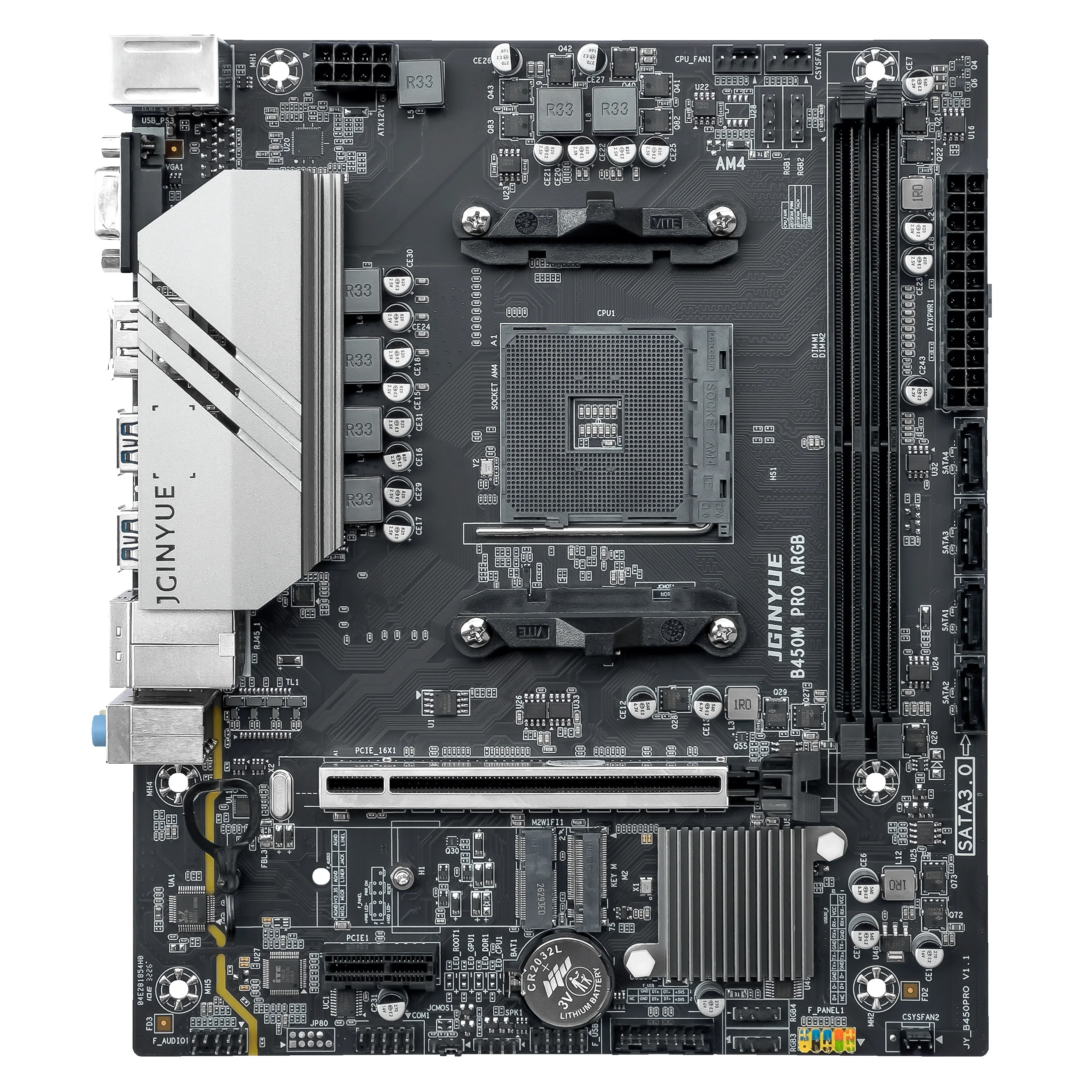 JGINYUE B450M PRO ARGB-B AM4 Motherboard Ryzen 5 5600 1000-5000 DDR4 Max 32GB 4000MHz XMP M.2 NVMe PCIe 3.0 x16 DIY Gaming PC - view 5