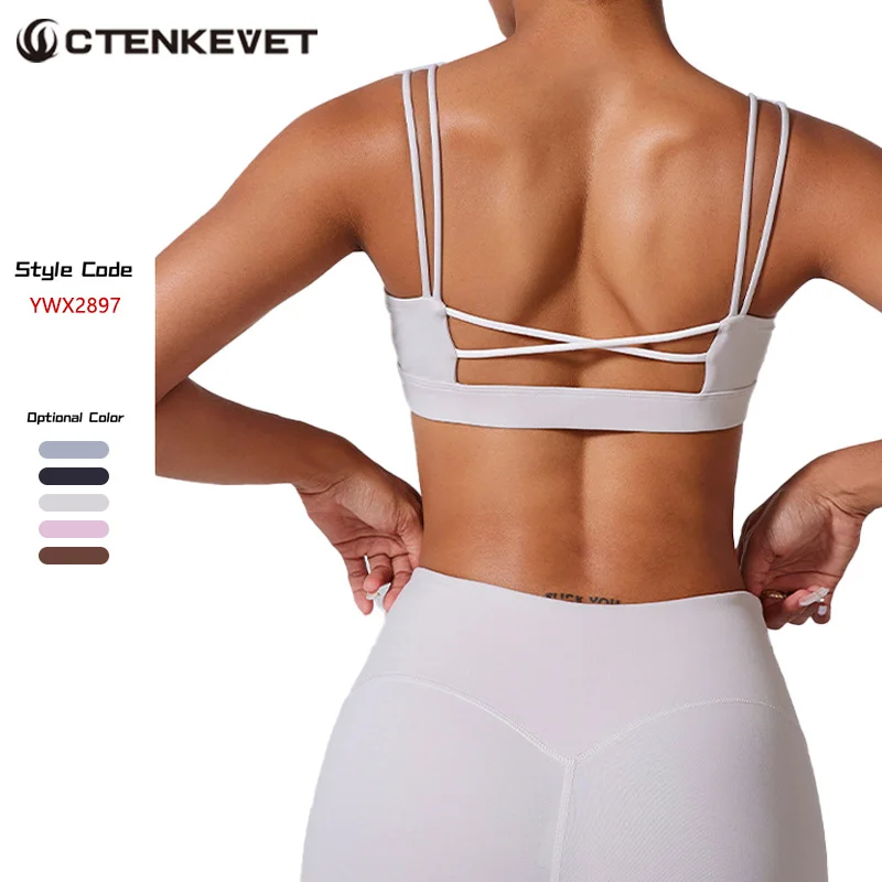 Ctenkevet Women Sports Bra Gym Yoga Top Outdoors Running Sports Underwear Female Yoga Clothes Sports Top Sport Outfit For Woman