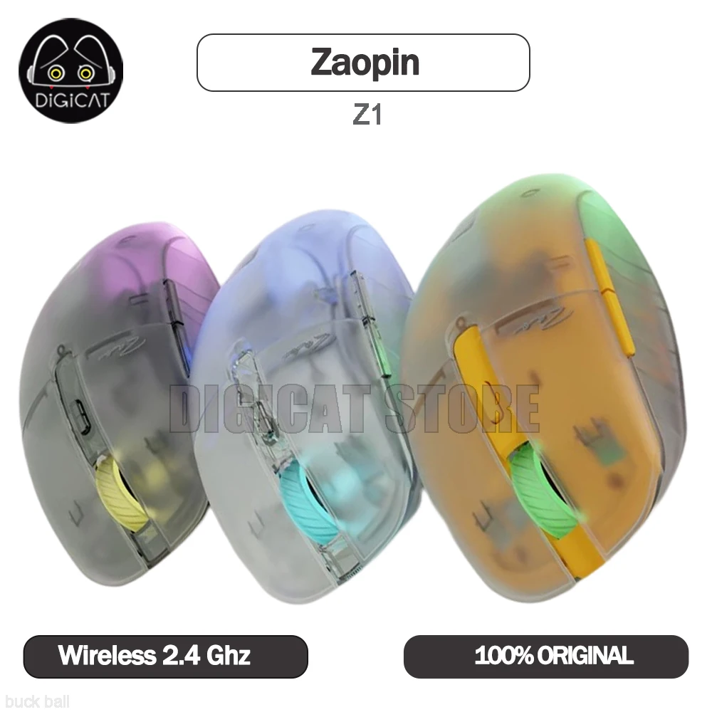 Zaopin Z1 Wireless Mouse Gamer 2 Mode 2.4G/Wired Wireless Mouse 6 Button PAW3395 Sensor 24600DPI Gaming Mouse For Laptop/PC Gift