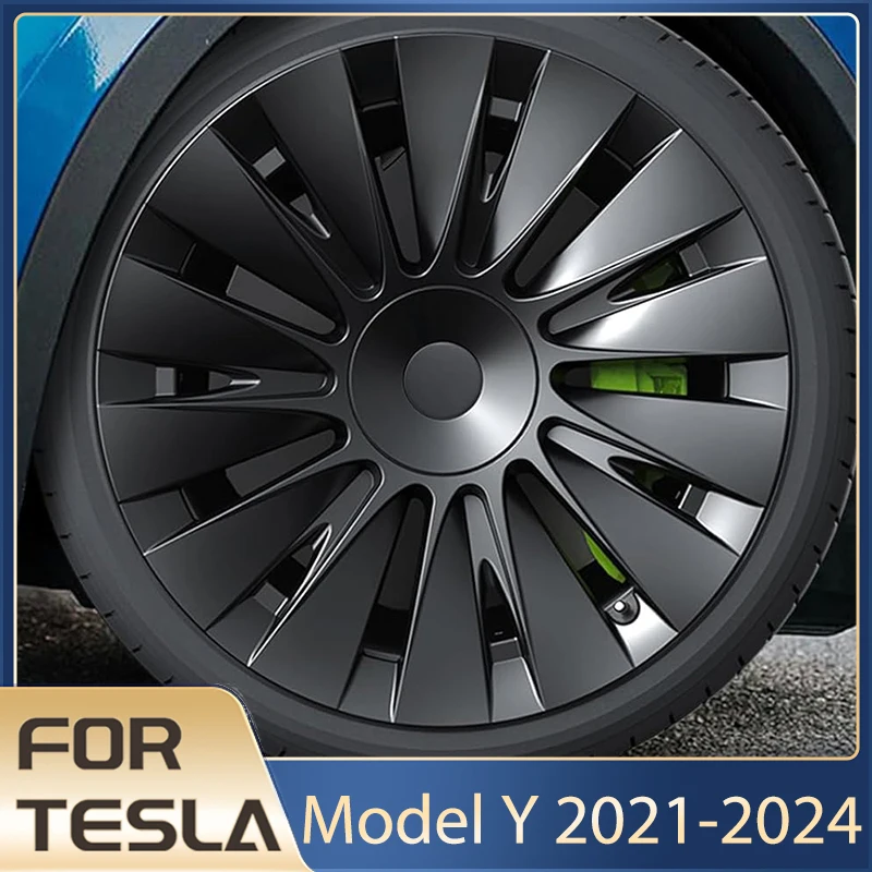 19Inch Hub Cap for Tesla Model Y 2024 Accessories 4Pcs/Set Performance Replacement Wheel Cap For Model Y 2021-2024 Wheel Cover