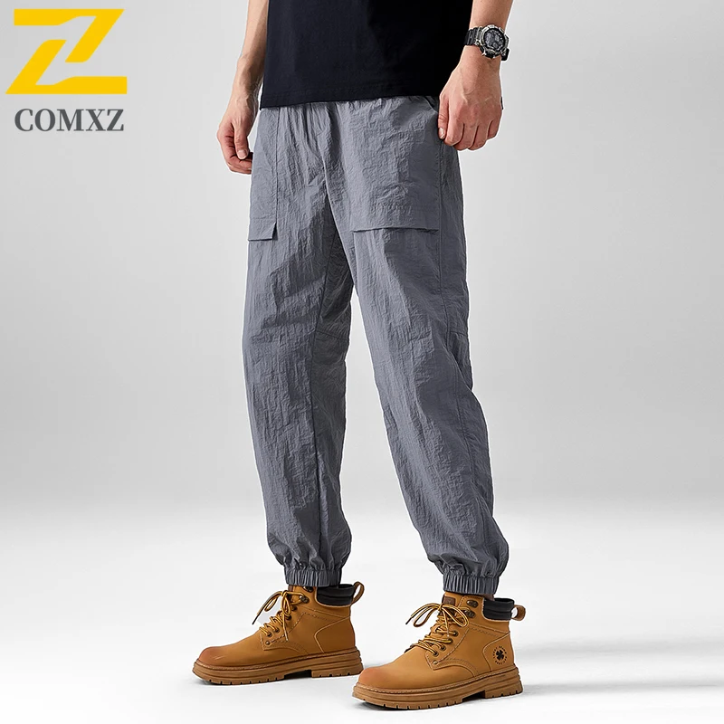 الرجال سراويل للتسلق الصيف التكتيكية مقاوم للماء يندبروف فضفاضة تناسب في الهواء الطلق عداء ببطء البضائع الشارع الشهير بنطال رياضي ترفيهي #1