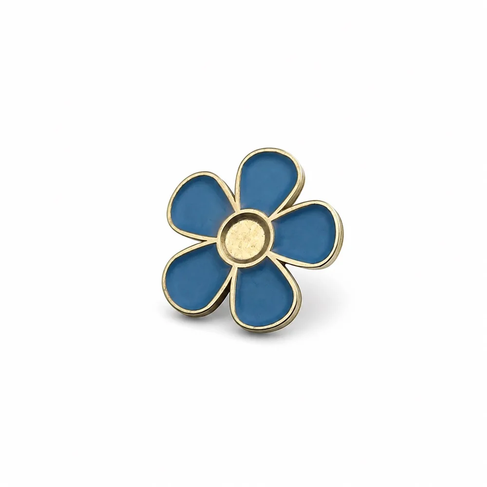 12mm Forget Me Not Soft Enamel Masonic Lapel Pin Gold Metal Masonic Brooch Badge Elegant Fashion Suit Jacket Accessories Gifts