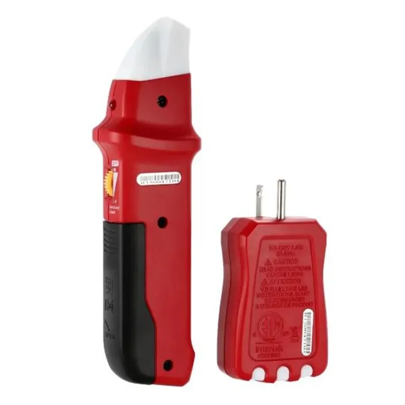 UNI-T UT25A Tester per prese Finder Tester per prese con indicatore LED per interruttore automatico professionale con sensibilità regolabile