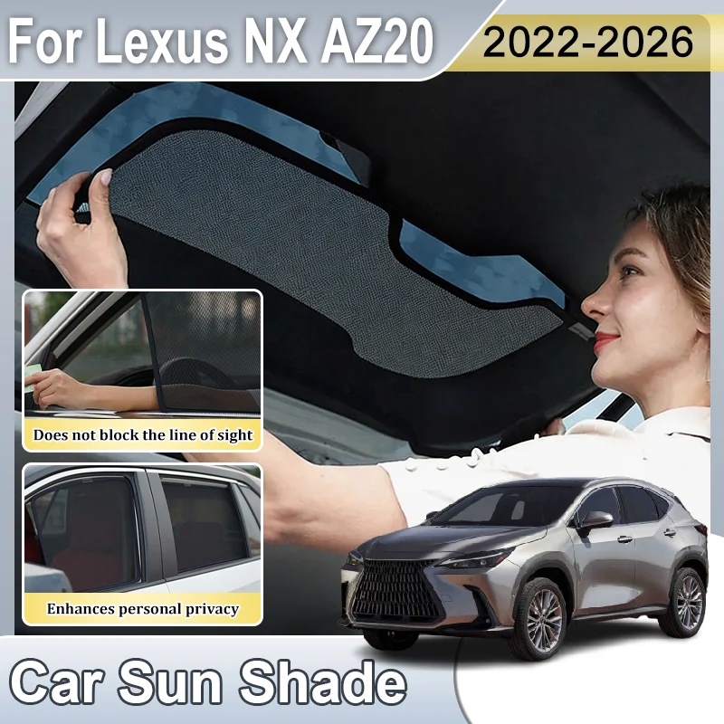 

Automotive Mesh Sunshade For Lexus NX 350h 450h Accessories 2025 AZ20 2022-2026 Custom Made Foldable Side Window Shades Car Tool