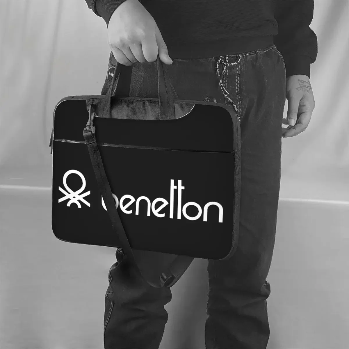 United Colors Of Benetton Crossbody Laptop Bag Case Computer Bag 13 14 15.6 Inch Notebook Pouch for Macbook Pro view 5