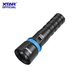 Lampe de poche professionnelle de plongée sous-marine IPX8, Super lumineuse, lanterne Led, batterie XTAR DS1 21700