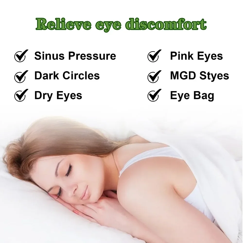 6/10 قطعة قناع عين البخار الدافئة الرطبة التدفئة مهدئا للعين حجب الضوء حماية الساخن ضغط تخفيف التعب المتاح #2