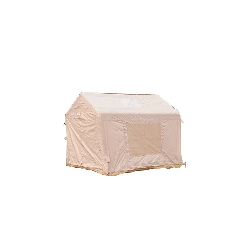 7 square meters outdoor inflatable tent family camping play rain and mosquito proof viewing polyester cotton quick open double l