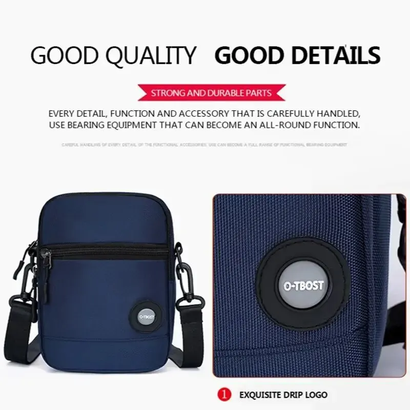 O-TBOST Oxford Cloth Minimalist Chest Bag Outdoor Leisure Men\'s Shoulder Bag New Portable Crossbody Bag