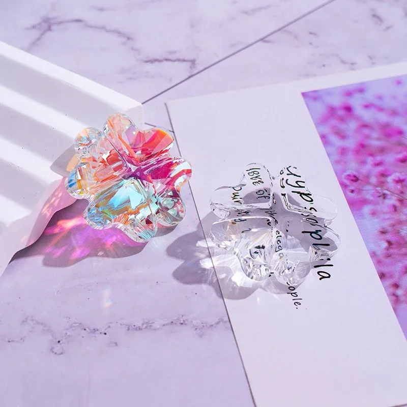 

Хрустальный подвесной четырехлистный клеверный кулон Lucky Charm фэн-шуй Rainbow Maker Suncatcher автомобильный орнамент садовый декор люстра