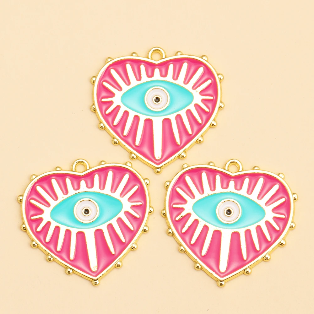 Silver Plated Alloy Evil Eye Charms for DIY Jewelry Making