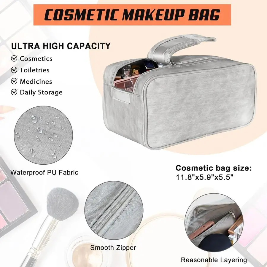 20インチ 機内持ち込み可能、軽量ハードサイドスーツケース、拡張可能な小型スーツケース、フロントポケット付き、オレンジ