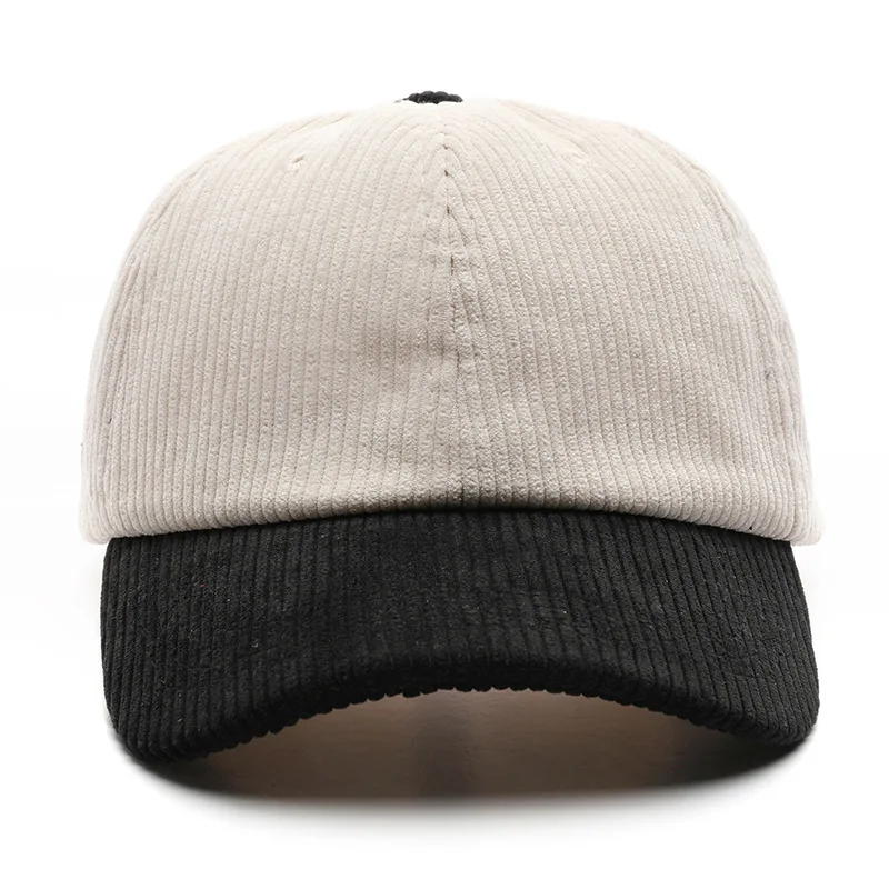 2023 Women\'s Autumn and Winter Color Matching Corduroy Cap Outdoor Men\'s Casual Adjustable Sunscreen Shade Baseball Hat Gorras