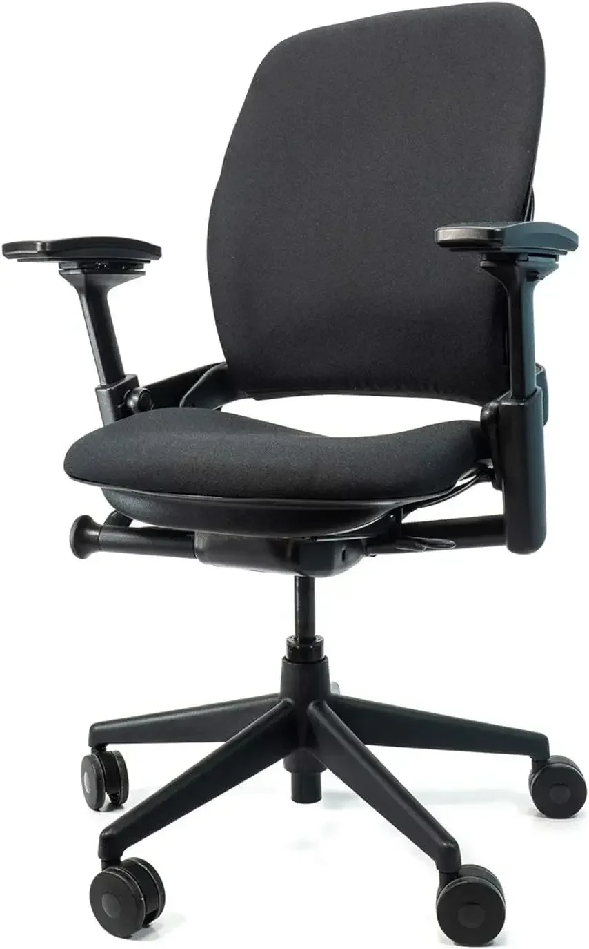 Steelcase Leap V2 Office Chair (Black Fabric) - Remanufactured - 12-Year Warranty (Fully Adjustable, Ergonomic, Furniture