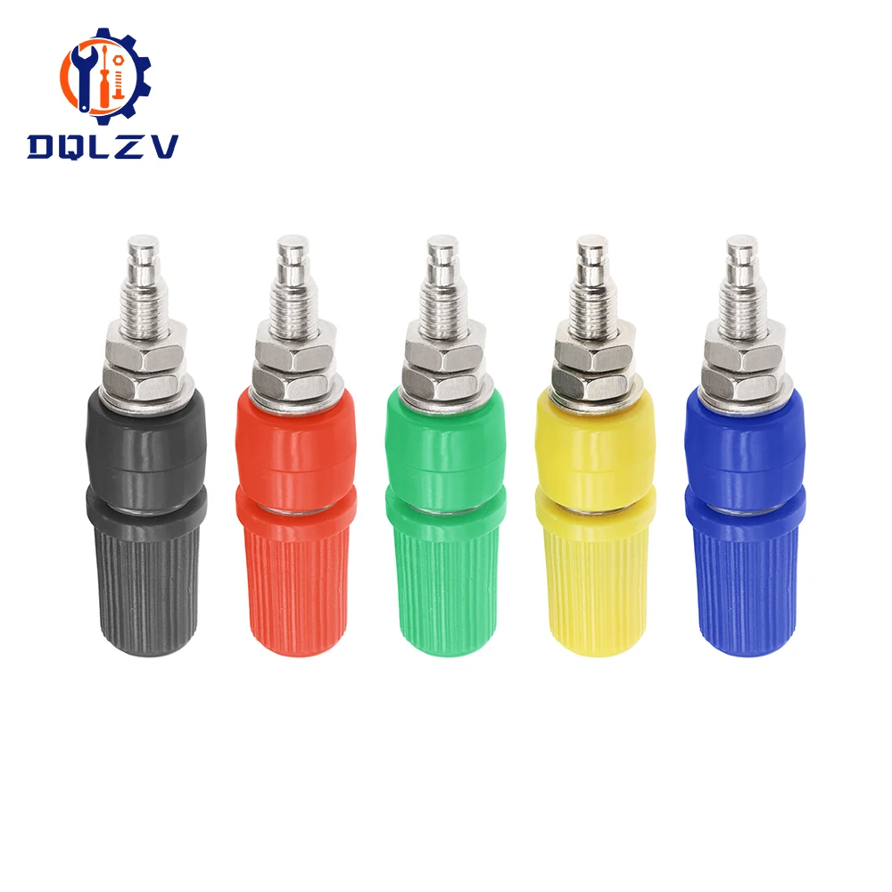 M5X45 High Current Banana Socket 30A Pure Copper Terminal 5mm Banana Socket Plug 4mm Terminal Grounding Post